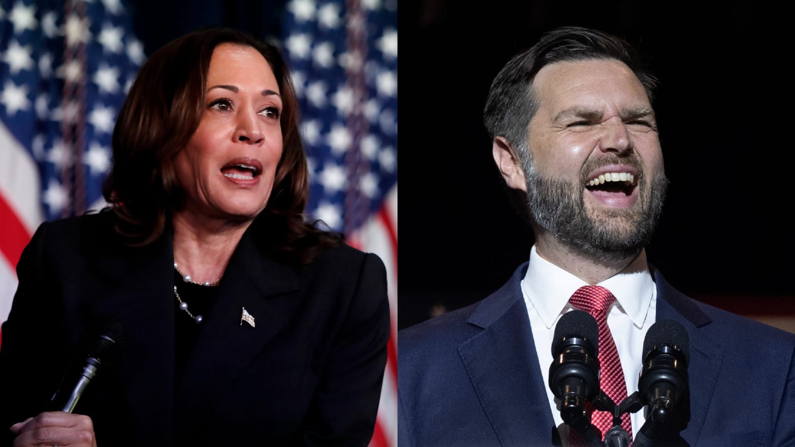 Kamala Harris and J.D. Vance