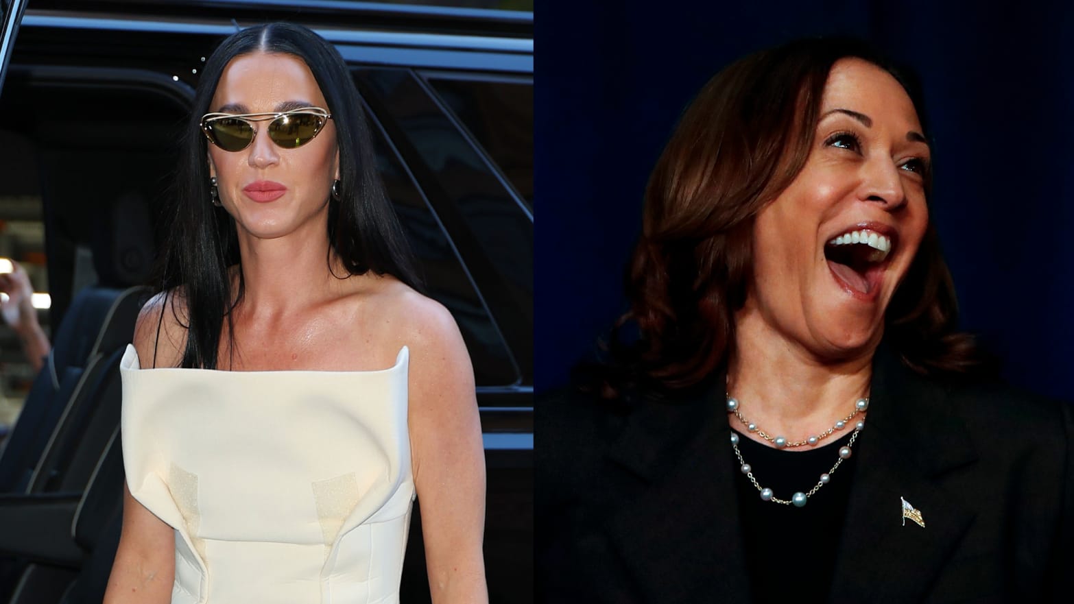 Katy Perry and Kamala Harris