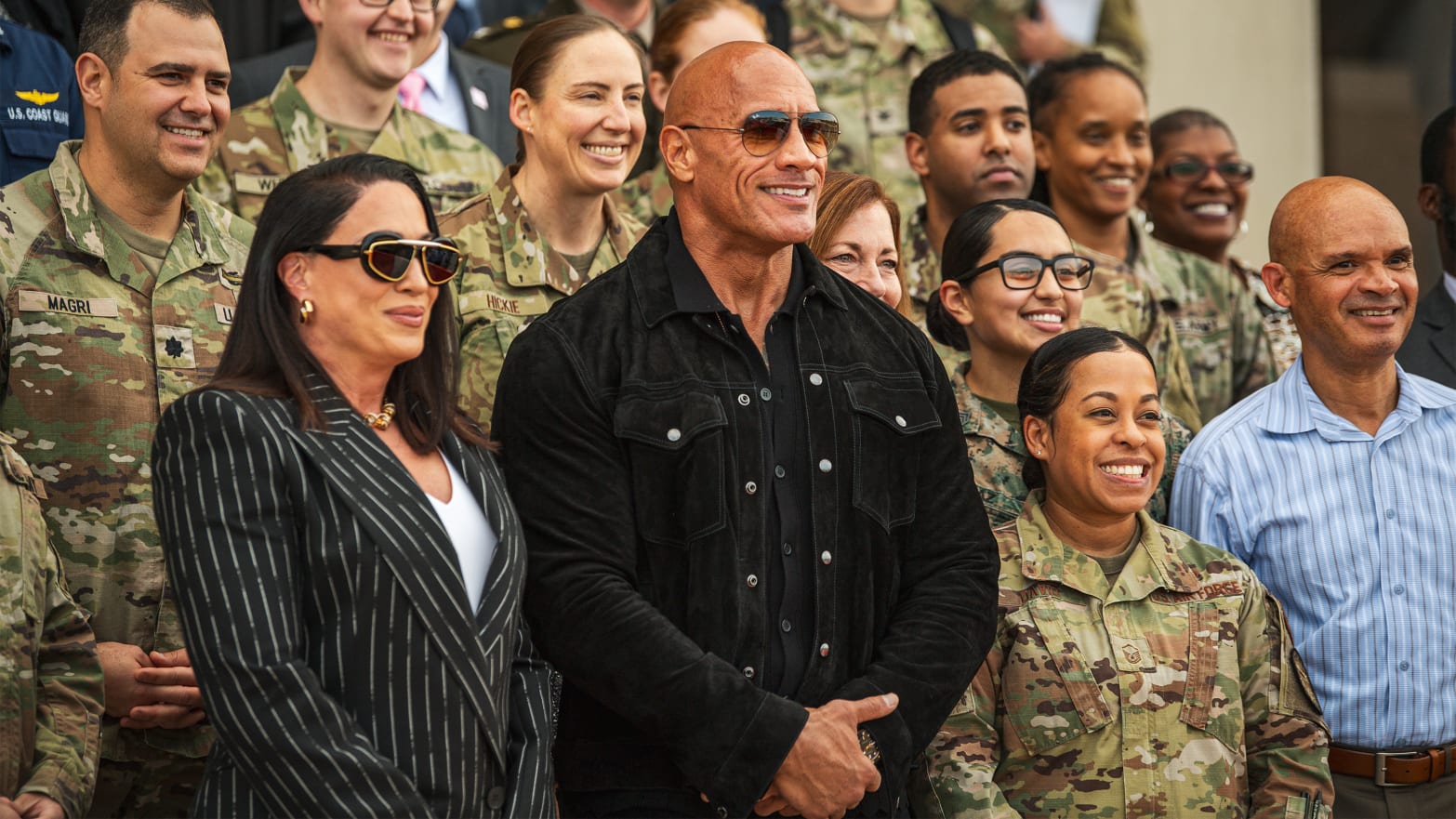 Dwayne “The Rock” Johnson visit soldiers at the Pentagon.