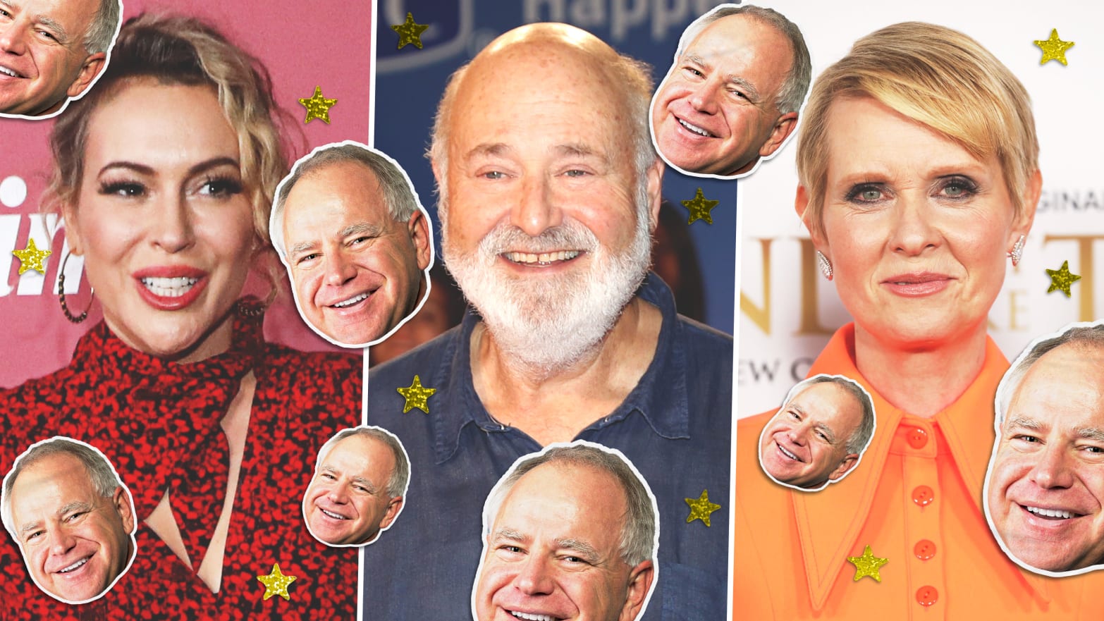 Tim Walz, Alyssa Milano, Rob Reiner, Cynthia Nixon