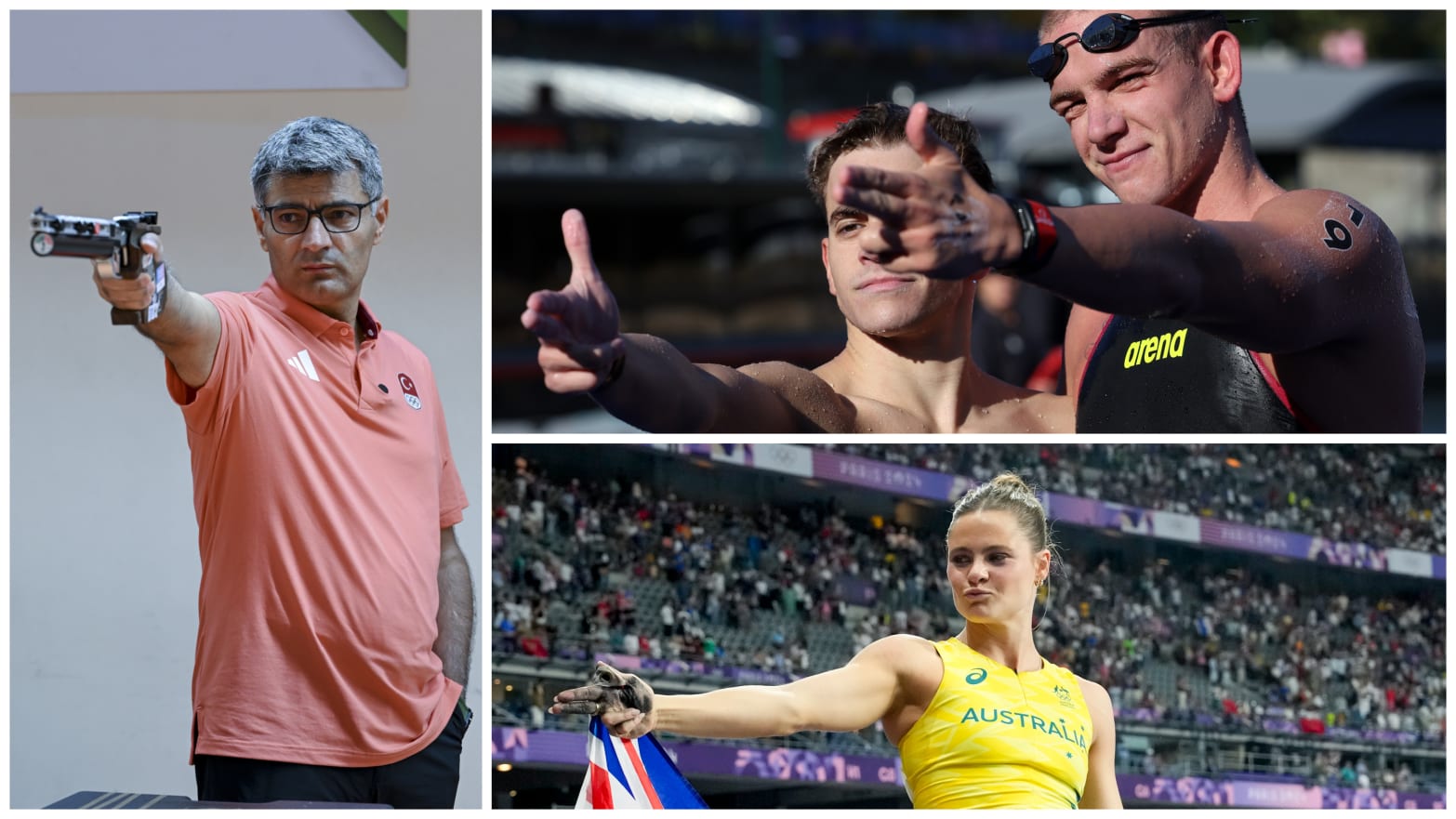 Yusuf Dikeç and his imitators at the Olympics