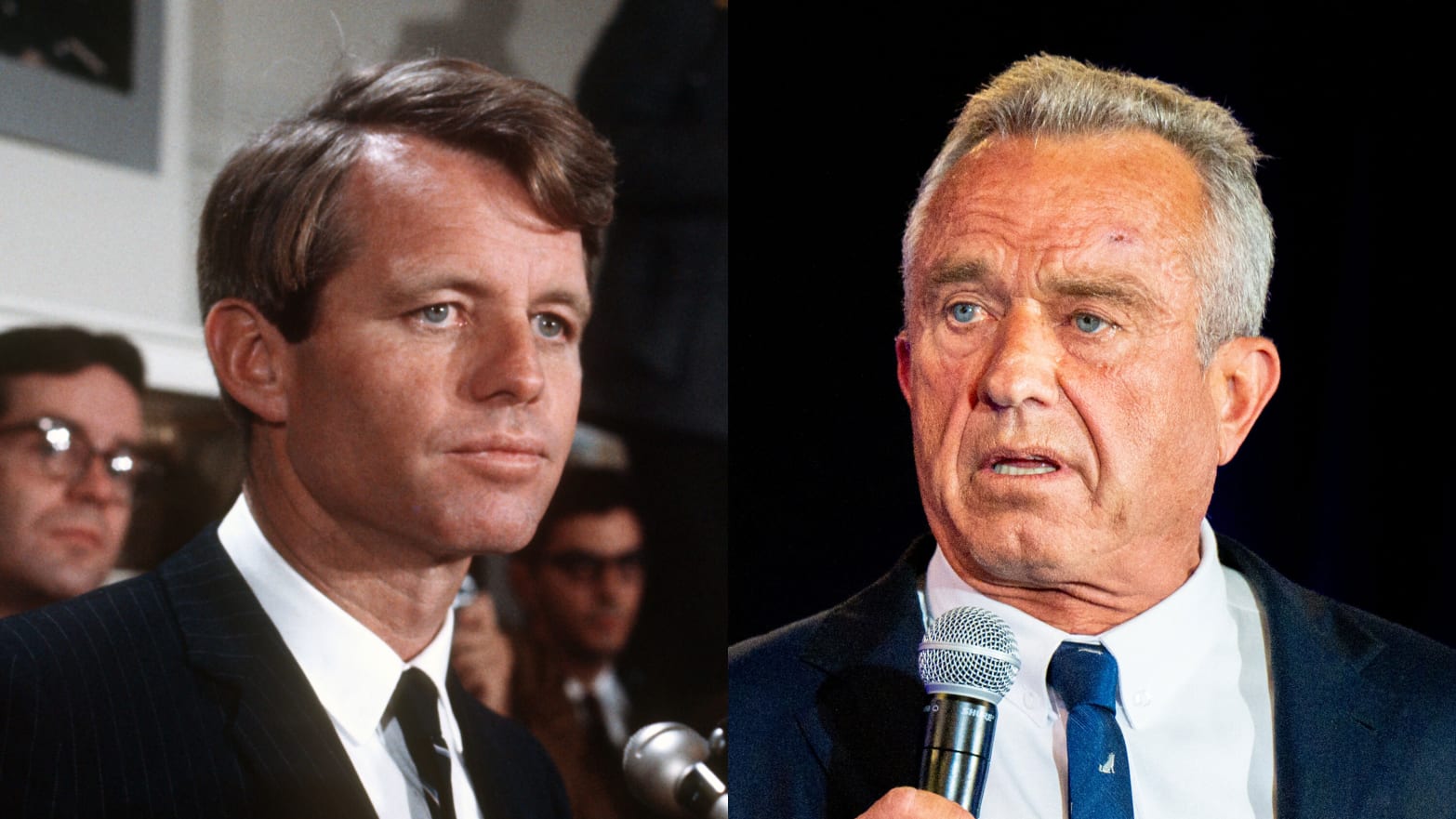 Robert F. Kennedy and his son Robert F. Kennedy Jr.