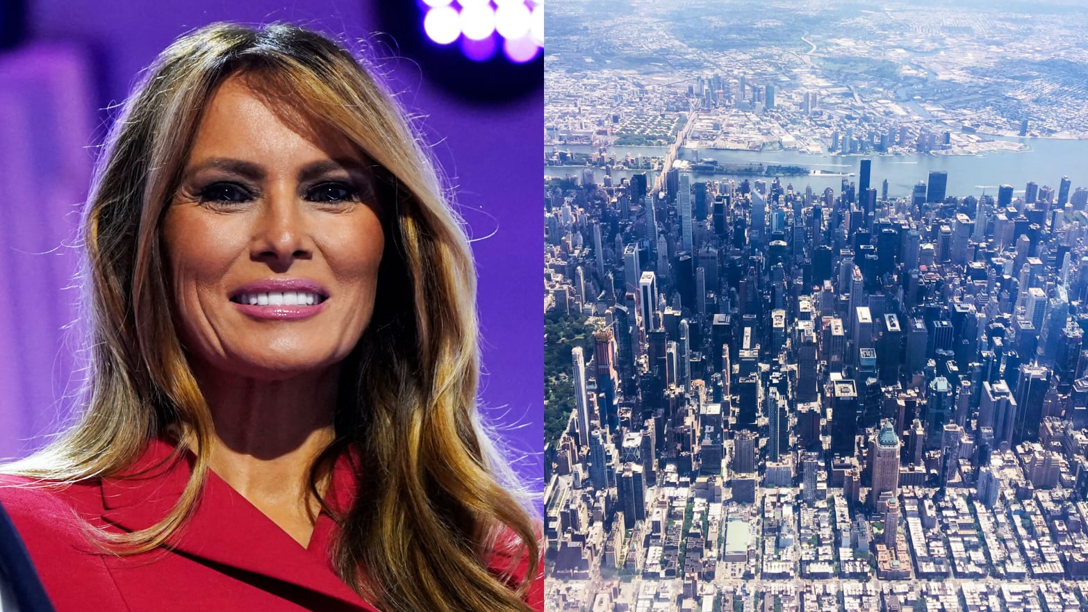 Melania Trump and her tweet showing off the New York skyline.