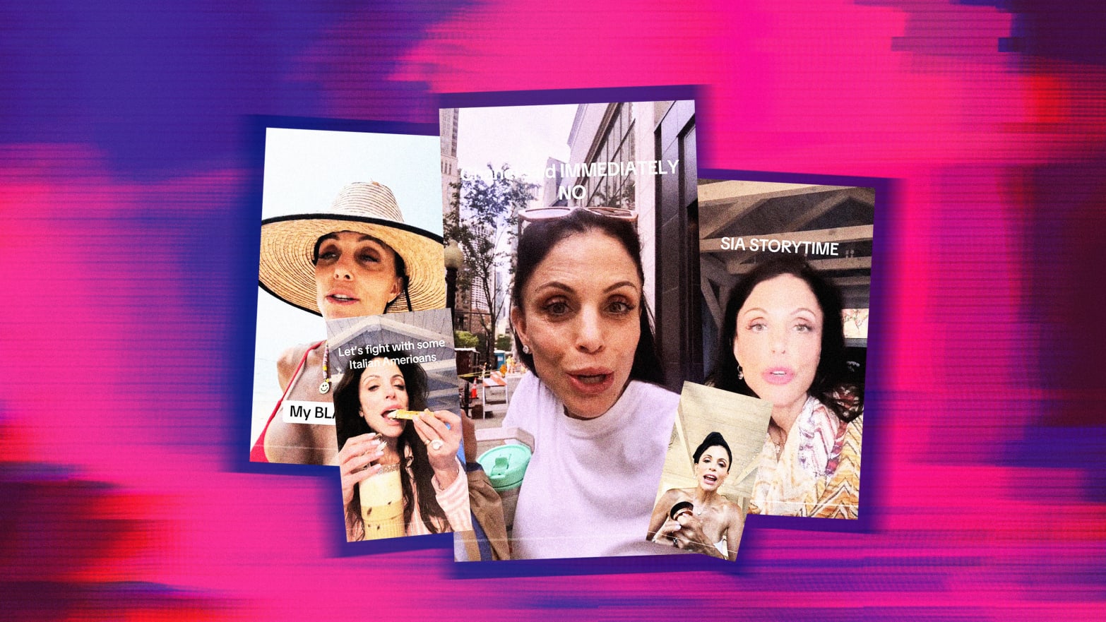 Screengrabs from Bethenny Frankel's TikTok.