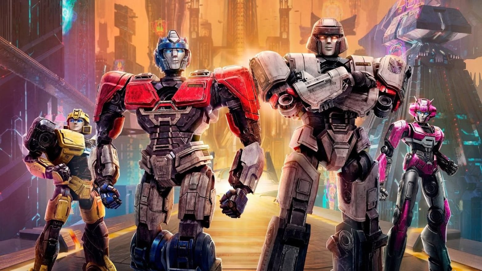 A photo still from Transformers One