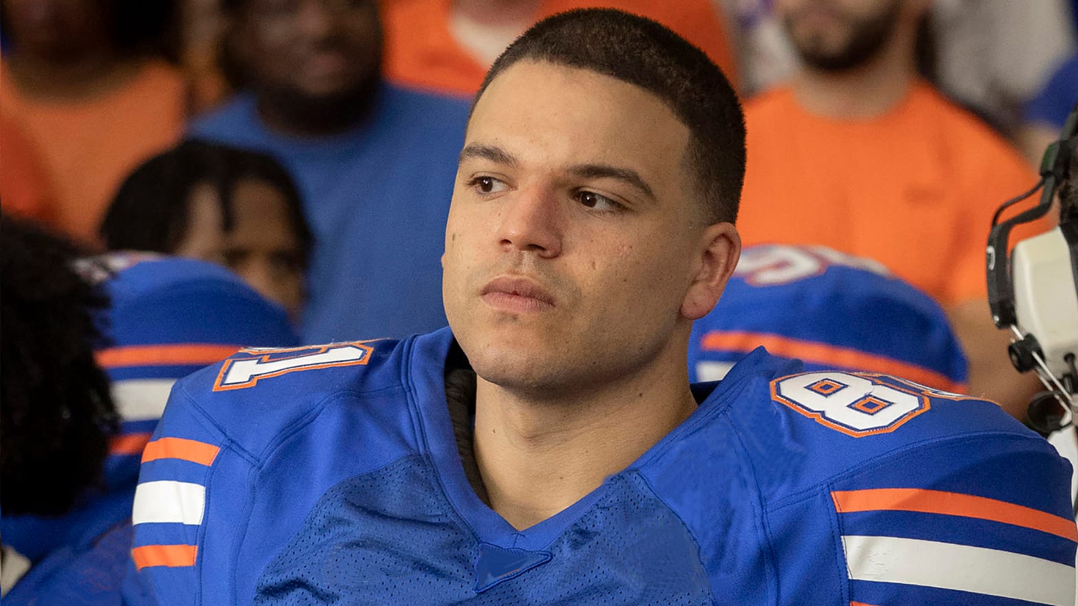 Josh Rivera as Aaron Hernandez.