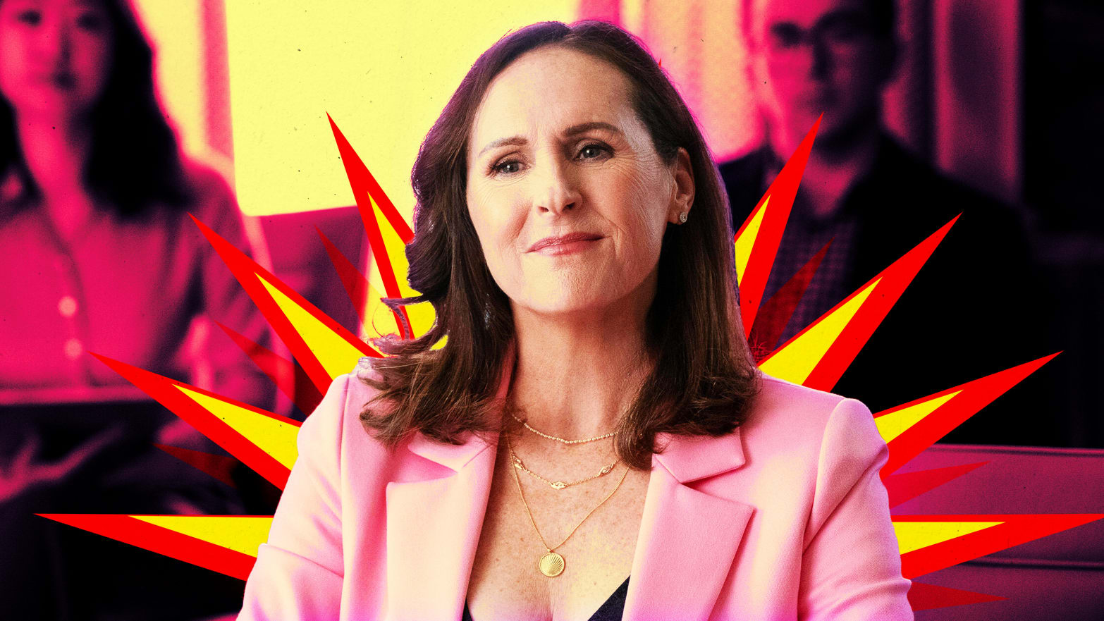 A photo illustration of Molly Shannon on Only Murders in the Building.