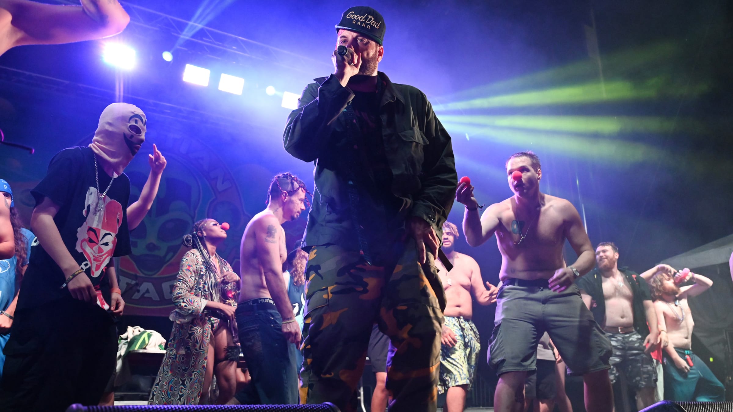R.A. the Rugged Man performs at the 2023 Gathering of the Juggalos