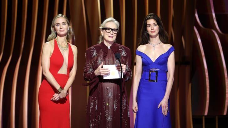 Photo of Emily Blunt, Meryl Streep, and Anne Hathaway at the SAG Awards