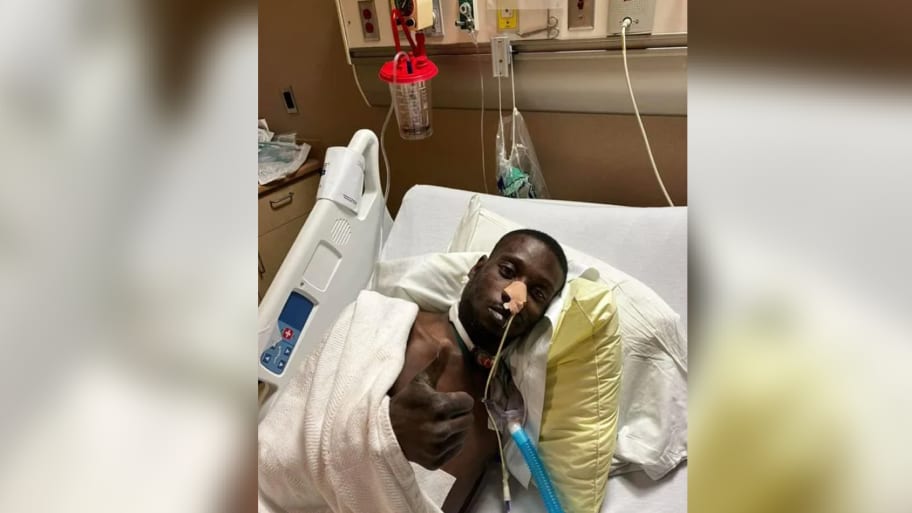 Michael Corey Jenkins In the hospital after being shot by sheriff's deputies