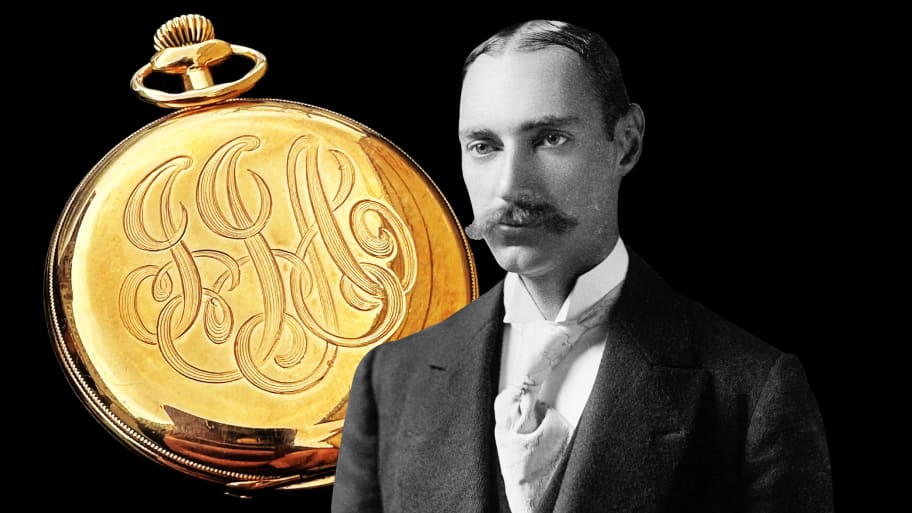 The engraved pocket watch was recovered on the body of its owner, American business magnate John Jacob Astor IV.