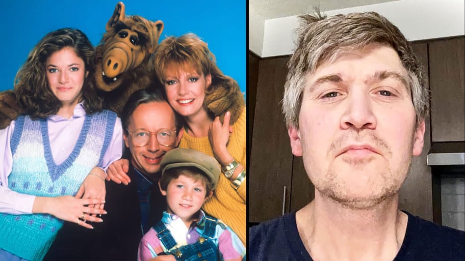 On the left, the cast of ‘ALF.’ On the right, former child actor Benji Gregory.