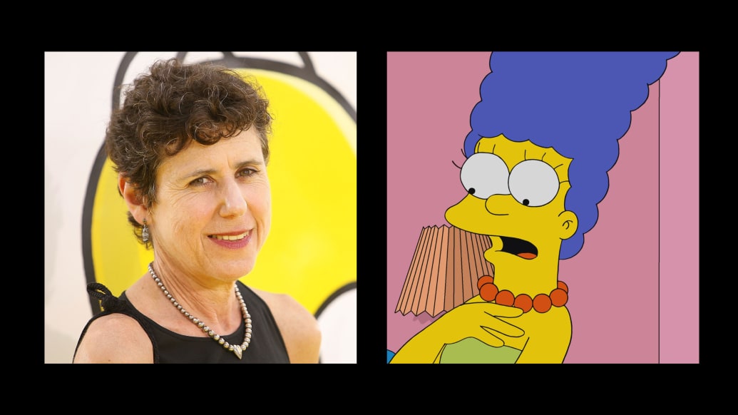 A picture of Julie Kavner is next to a picture of Marge Simpson.