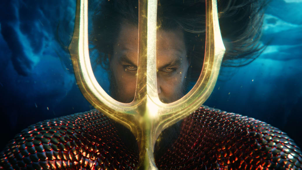Jason Mamoa in a still from Aquaman