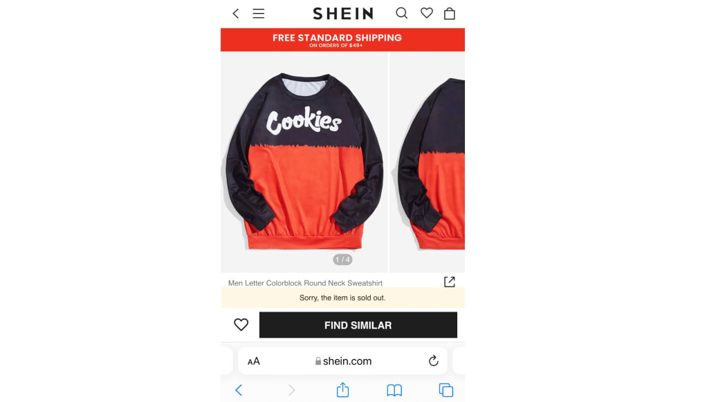 Trend Large Shein Sued for Stealing Weed Model Cookies’ Sweatshirt Design