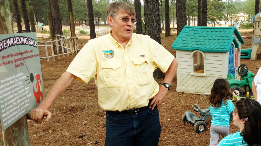 Kent Hovind, head of Dinosaur Adventure Land, who is accused of sheltering a predator. 