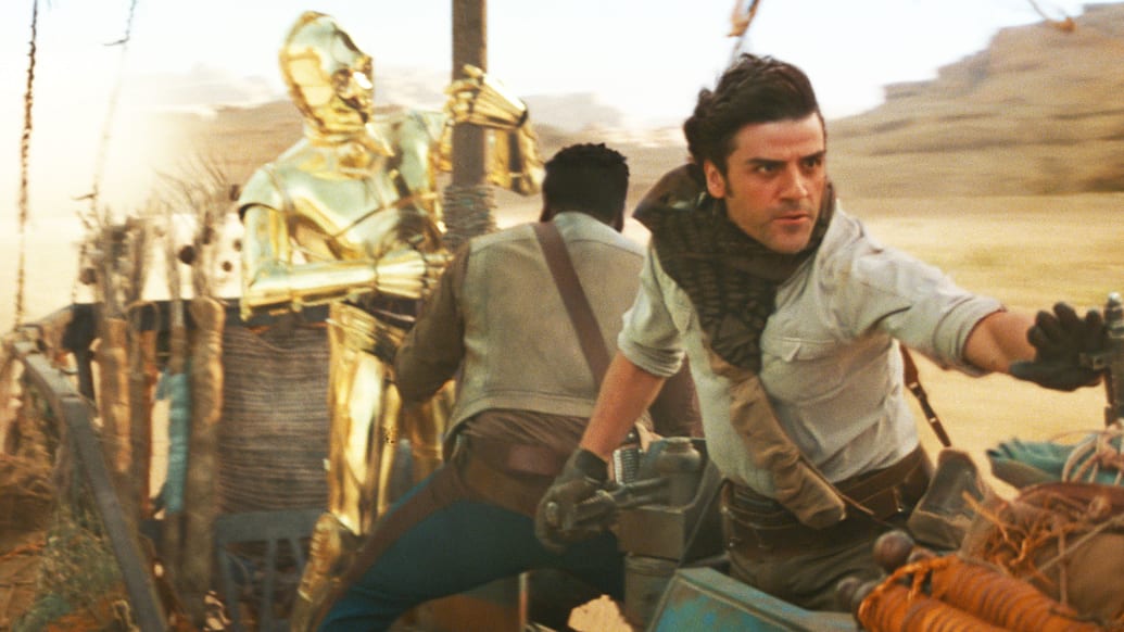 A photo of Oscar Isaac in Star Wars: The Rise of Skywalker in 2019