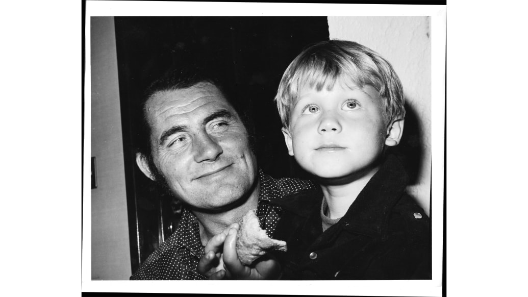 A photo including Robert Shaw and his son, Ian Shaw