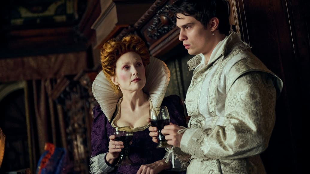 Julianne Moore and Nicholas Galitzine in the series ‘Mary & George’ on Starz
