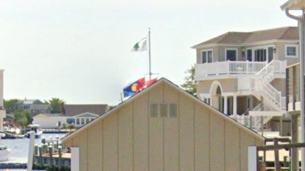 An Appeal To Heaven Flag flying at the Alitos’ house in August 2023.