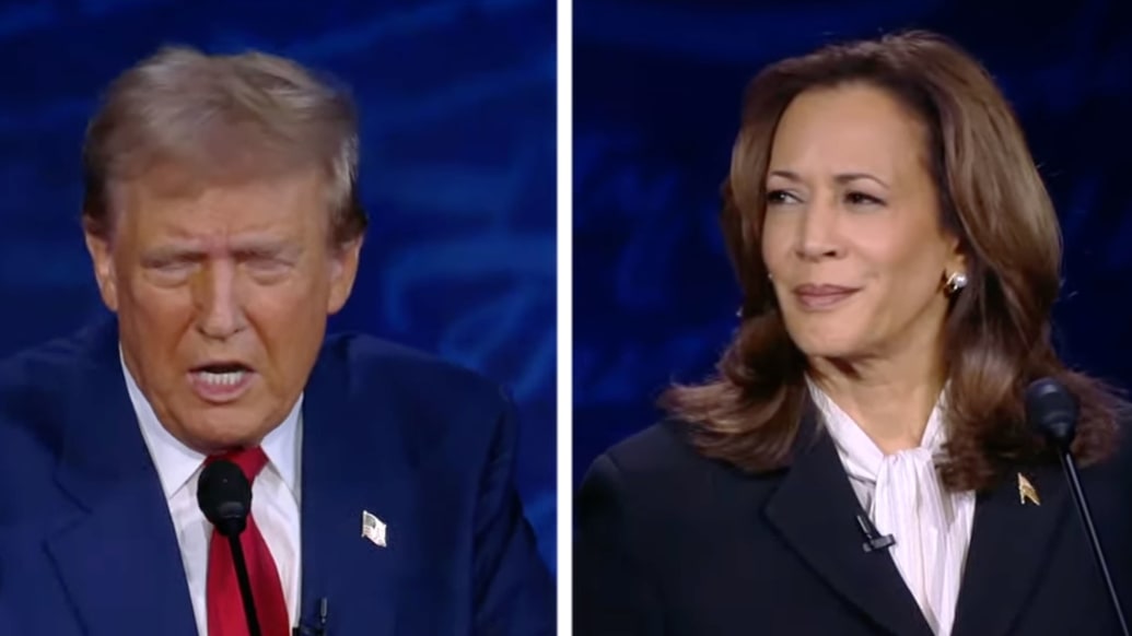 Donald Trump and Kamala Harris debate