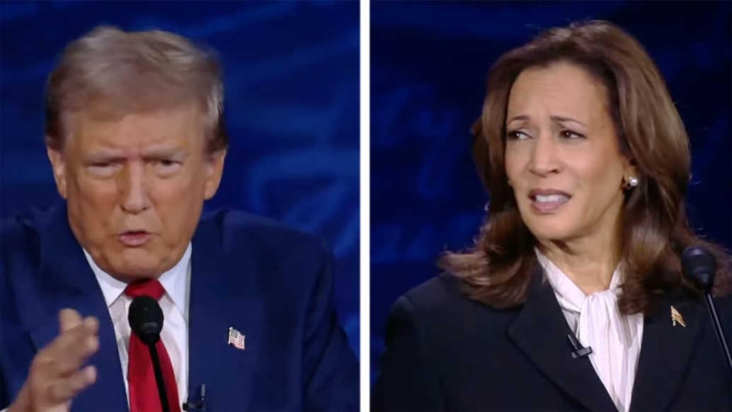 Donald Trump and Kamala Harris debate