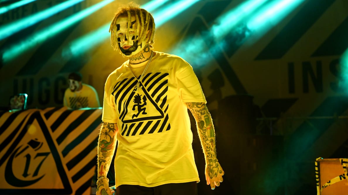 Ouija Macc performs at the 2023 Gathering of the Juggalos