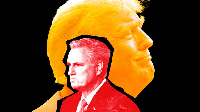 A photo illustration of former President Donald Trump and House Speaker Kevin McCarthy.