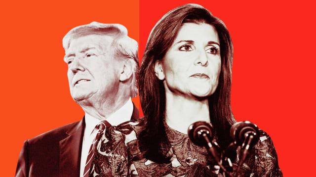 A photo illustration showing Donald Trump and Nikki Haley.