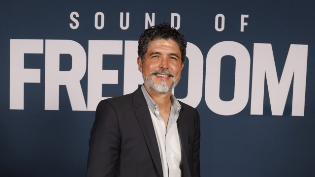 Director Alejandro Monteverde attends the premiere of "Sound of Freedom"