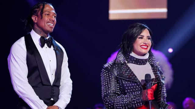 Nick Cannon and Demi Lovato on The Masked Singer