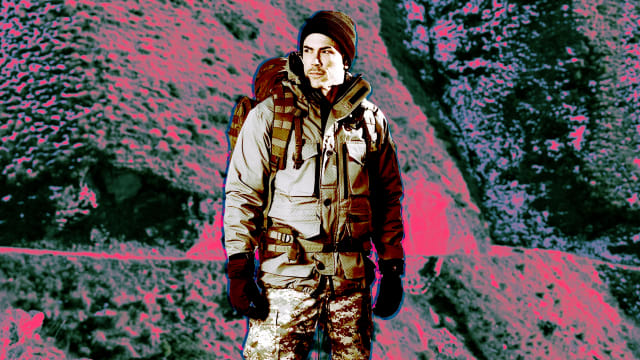 A photo illustration of Tom Sandoval on Special Forces.