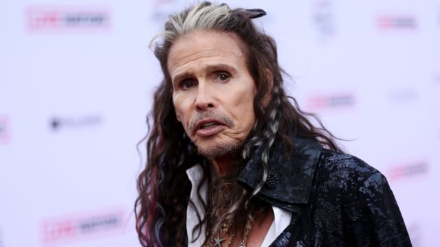 Aerosmith singer Steven Tyler at a Grammy Awards party