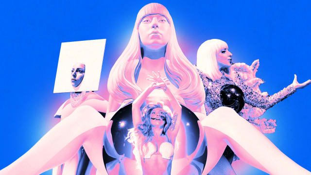 A photo illustration of Lady Gaga from her Artpop era 