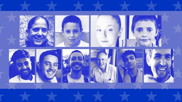 A photo illustration of the missing American citizens in Israel following the Hamas attack on October 7th.