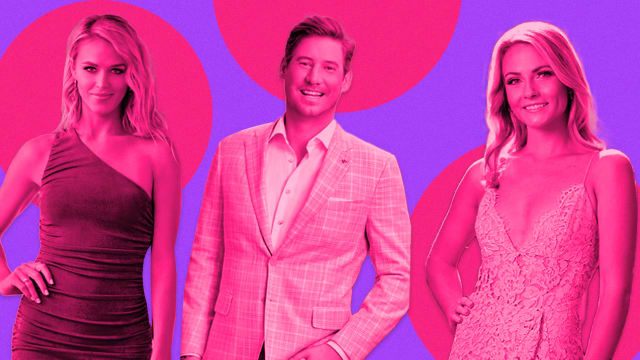 An illustration that includes photos of Taylor, Austen, and Olivia from Southern Charm