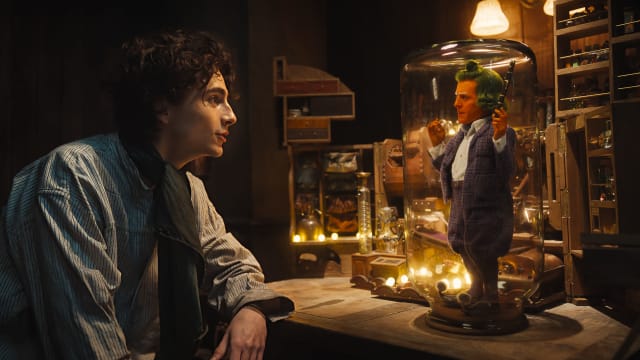 An photo including Timothee Chalamet in the film Wonka