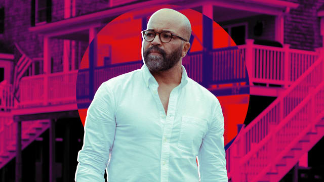 A photo illustration of Jeffrey Wright in American Fiction.