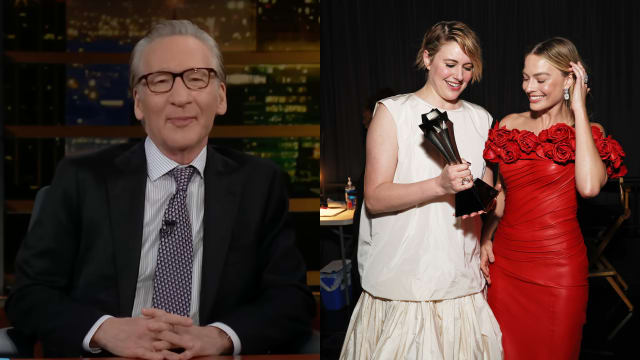 Bill Maher on Real Time; Greta Gerwig and Margot Robbie at the Critics Choice Awards.