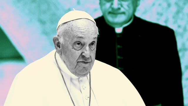 A photo illustration of Pope Francis.