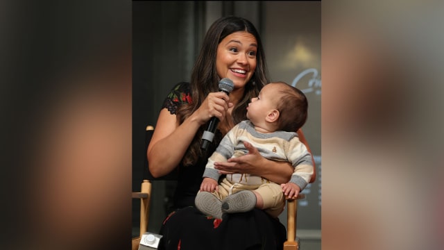 Photo of Gina Rodriguez and her son, Charlie