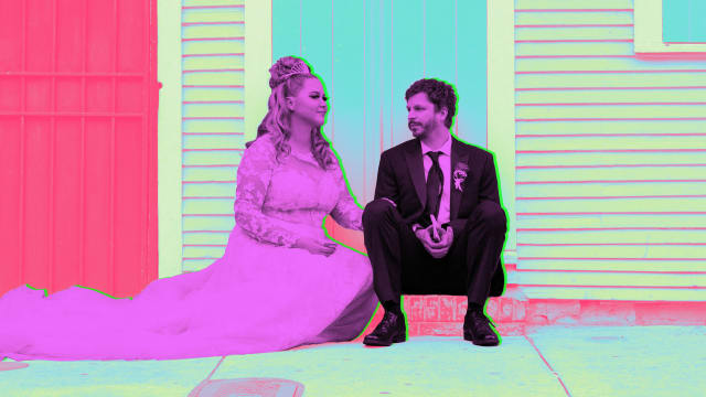 A photo illustration of Amy Schumer and Michael Cera on Life & Beth.