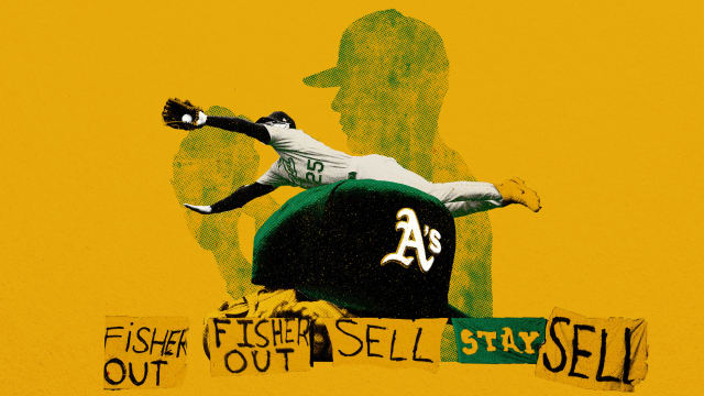 Photo illustration of different scenes from MLB's Oakland As