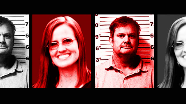 A photo illustration of Tammy Daybell and Chad Daybell.