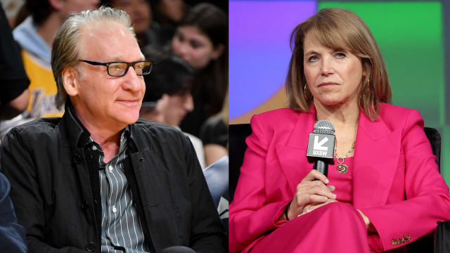 Bill Maher and Katie Couric