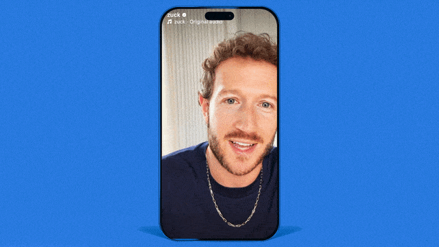 An illustration including an AI image of Mark Zuckerberg on X  Attachments