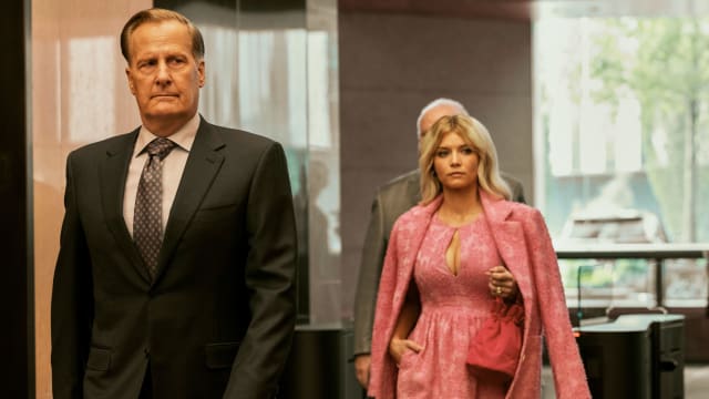 A photo including Jeff Daniels and Sarah Jones in the series A Man in Full on Netflix 