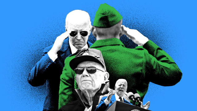 Joe Biden salutes D-Day veterans