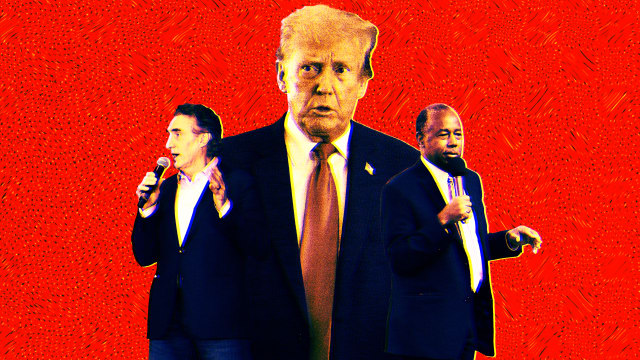Donald Trump, Doug Burgum and Ben Carson
