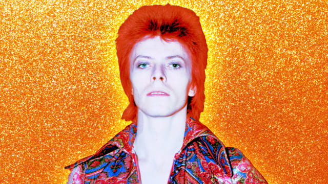 A photo illustration of David Bowie as Ziggy Stardust.